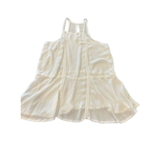 Hollister white Ruffle Hem mini Dress size S - Picture 3 of 8